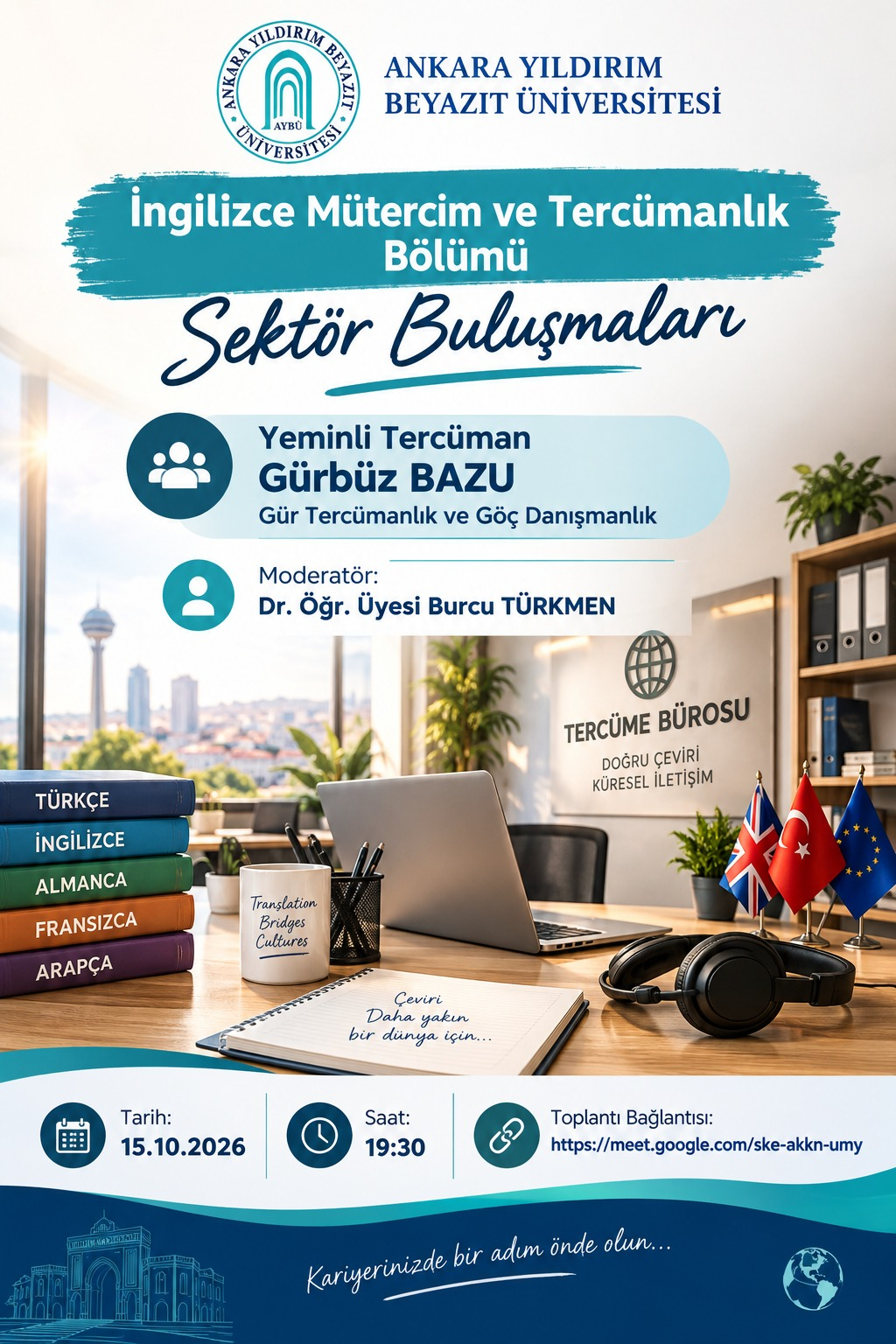 Bu görselde sektör buluşmaları kapsamında bölümümüzde düzenlenecek olan etkinliğin bilgileri yer almaktadır.
