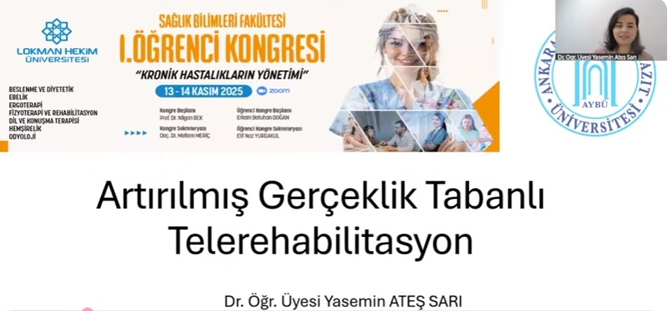 Artırılmış Gerçeklik Tabanlı Telerehabilitasyon Sunumu Ekran Görüntüsü 