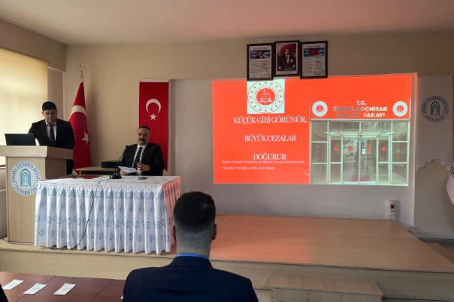 Tuzgölü Yerleşkemizde Şereflikoçhisar Cumhuriyet Başsavcısı Tanju Özer’den “Hesabını Verdiğin Anda Suç Başlar!” Semineri.