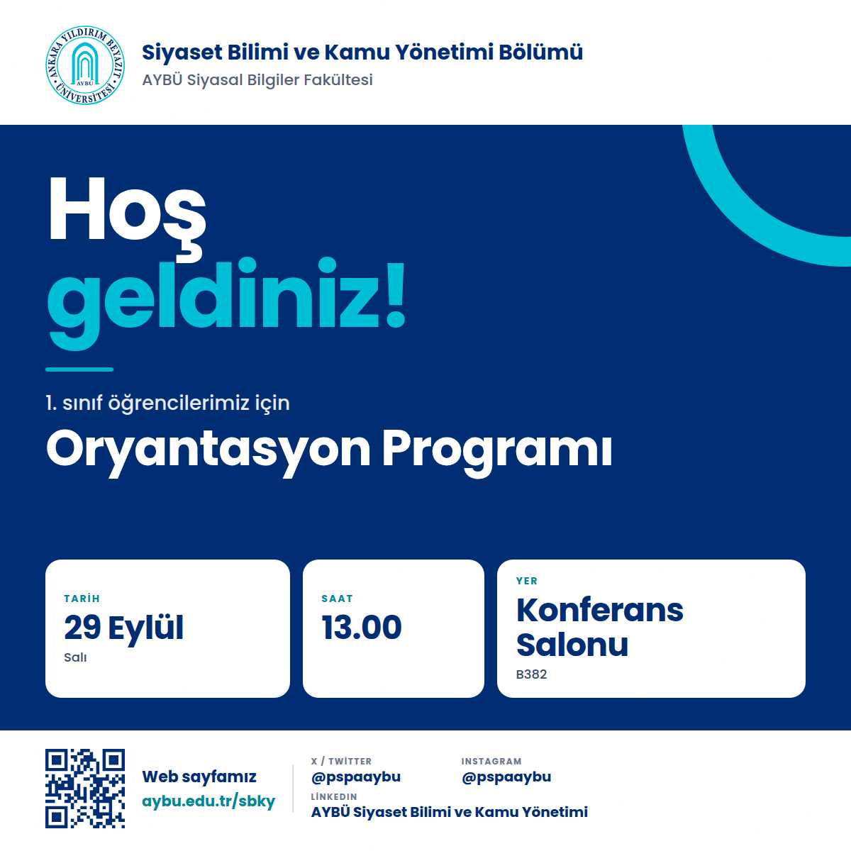 Oryantasyon programı tanıtım afişi