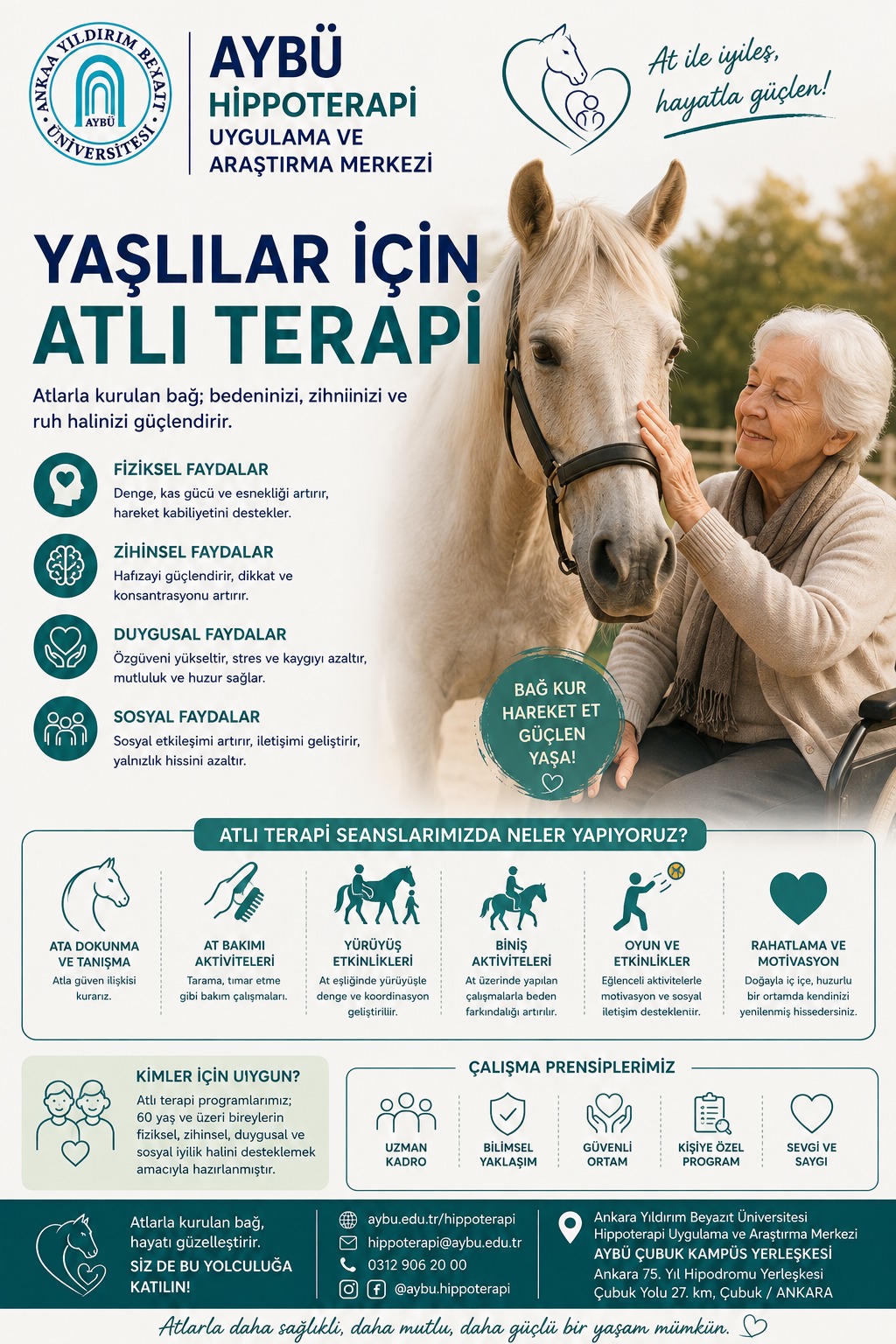 YAŞLILAR İÇİN ATLI TERAPİ AFİŞİ