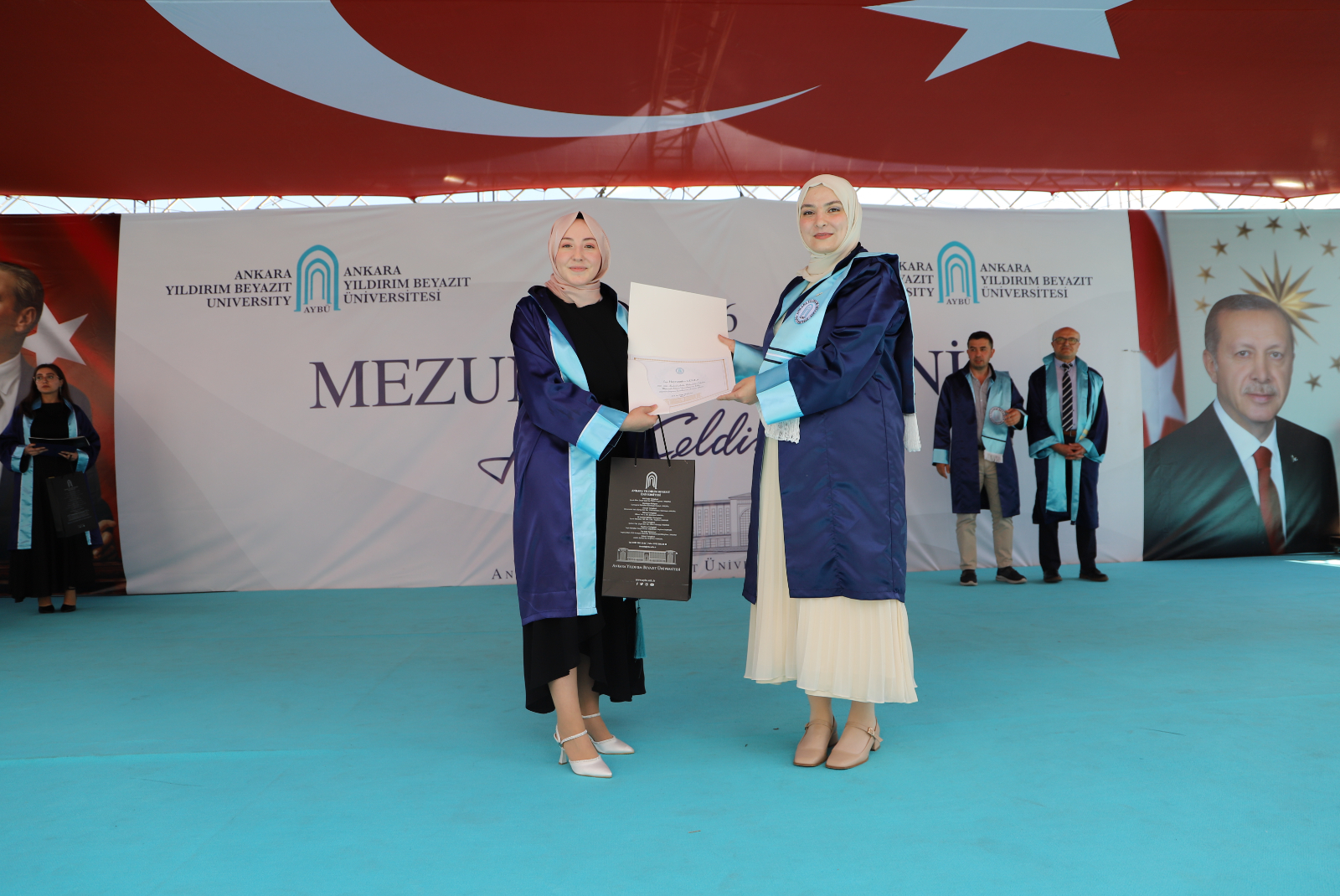 the third-ranked student and Asst. Prof. Dr. Fatma Parlak