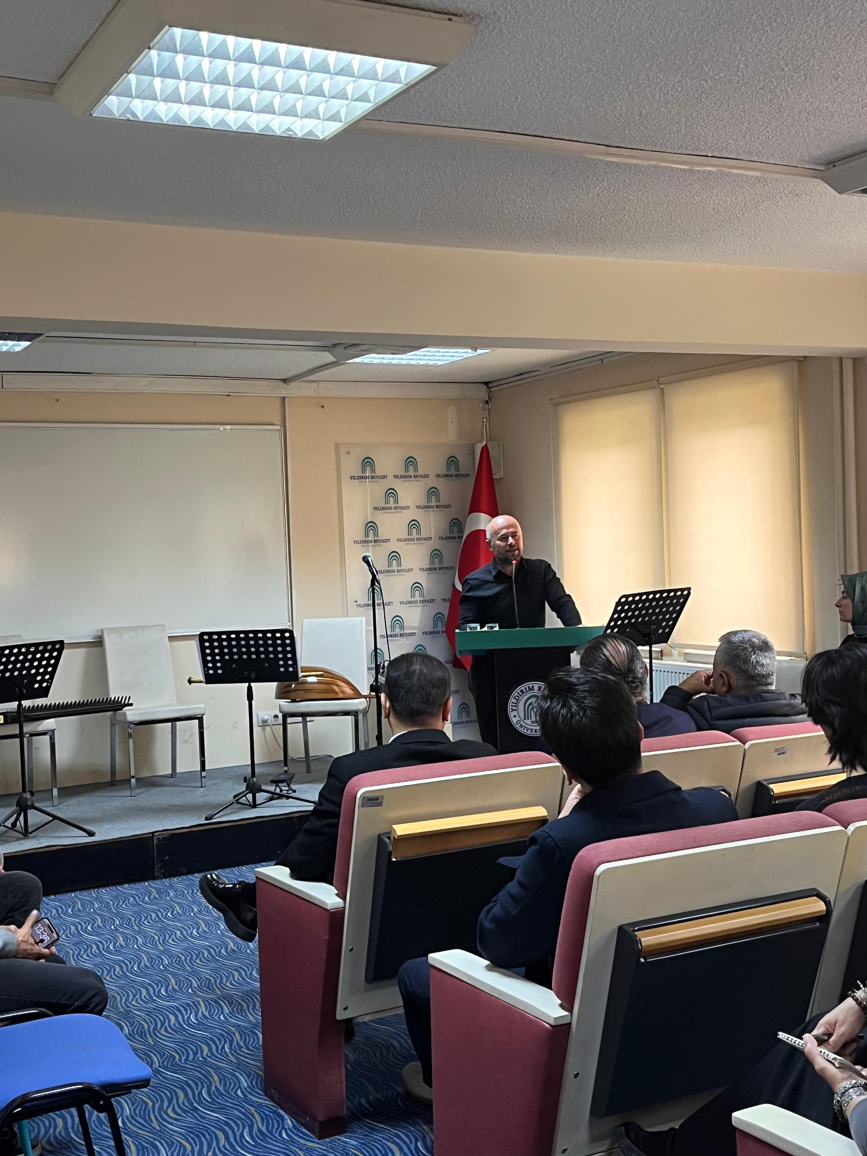 Konservatuvarımız Tarafından 14 Ekim 2026 Tarihinde "Varoluşun Melodisi Müziğin Felsefesi" Söyleşi ve Dinleti Programı Düzenlenmiştir.