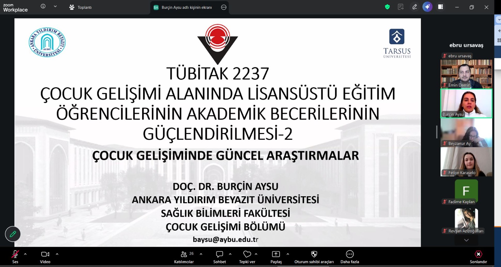“Çocuk Gelişiminde Güncel Araştırmalar” başlıklı eğitime ait fotoğraf  