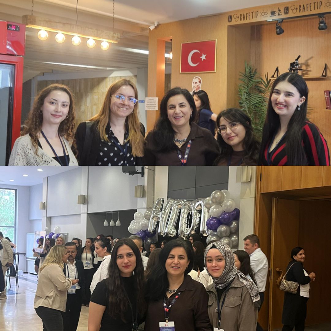 Görsellerde, XI. Uluslararası Katılımlı Odyoloji Öğrenci Kongresi’ne katılan AYBÜ Odyoloji Bölümü öğretim üyeleri ve öğrencileri yer almaktadır.