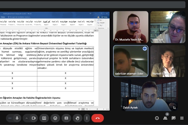 9 Aralık 2025 Tarihli Kalite ve Akreditasyon Komisyonu Toplantısından Bir Görsel (A Visual from the Quality and Accreditation Commission Meeting on December 9, 2025)