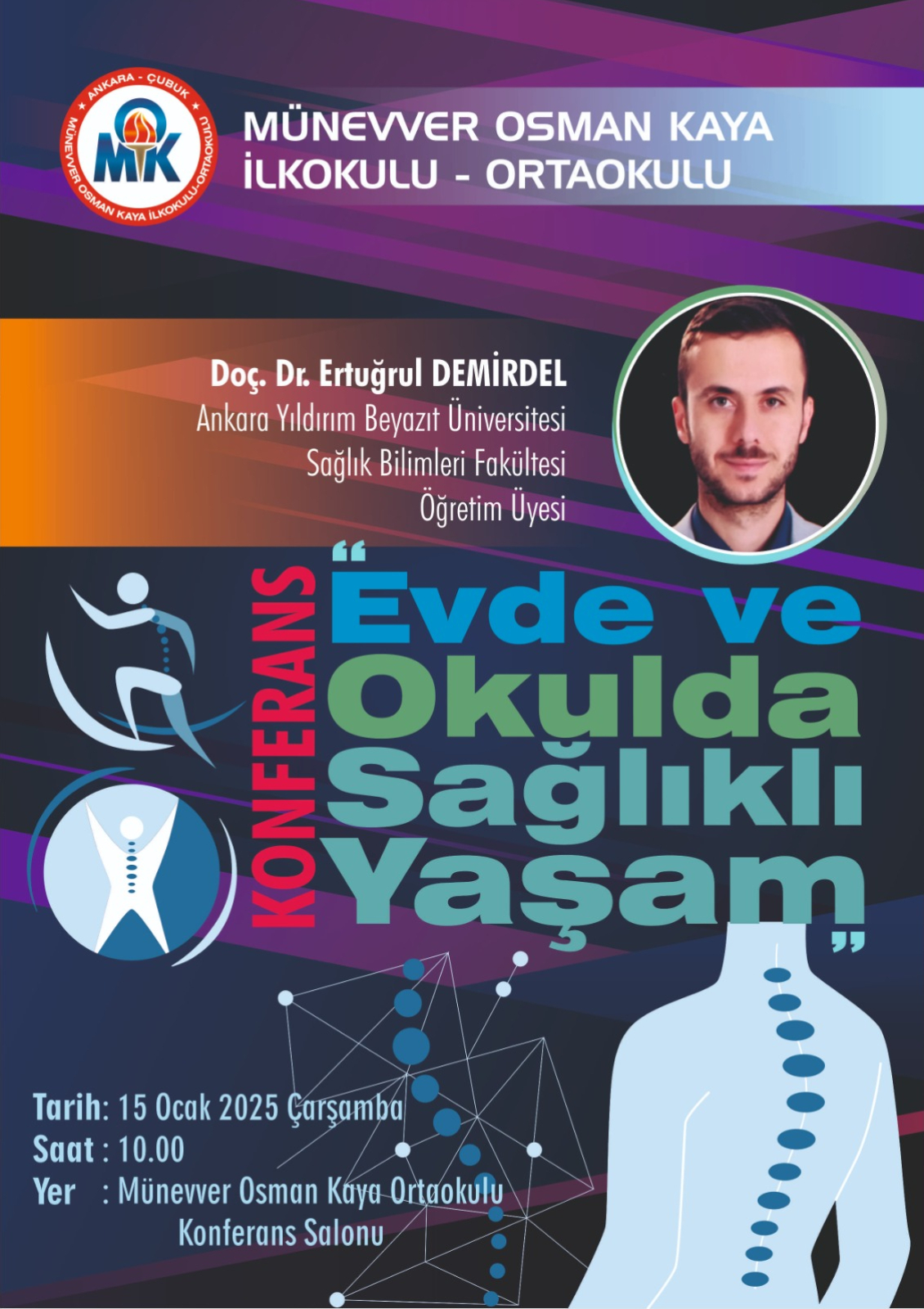 Evde ve Okulda Sağlıklı Yaşam Konferansı Afişi 