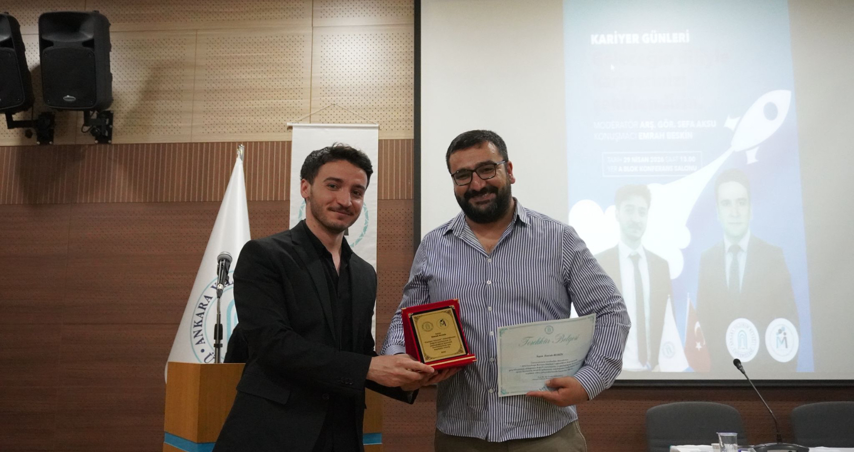 Photo taken during the gift presentation ceremony.