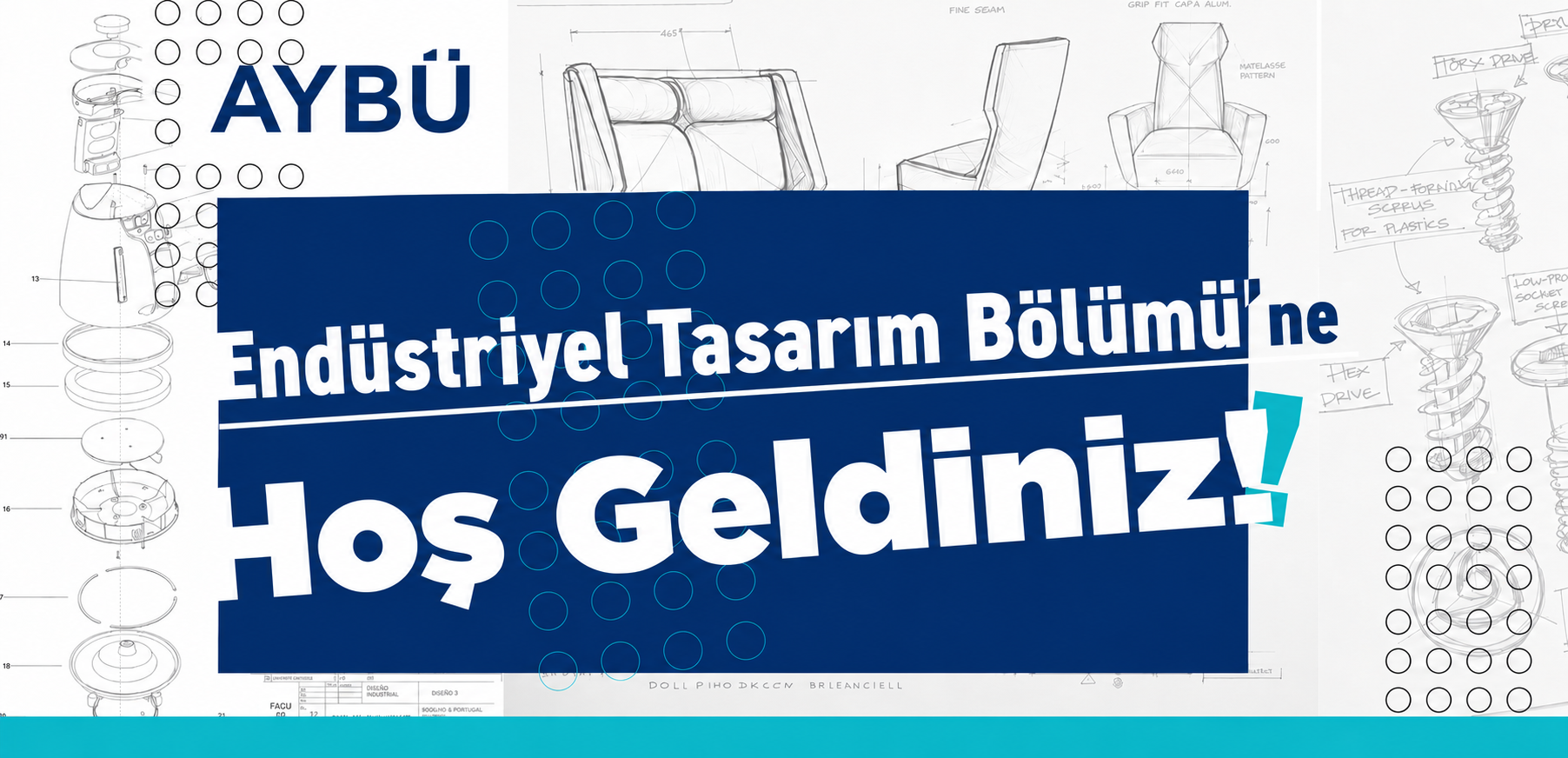 Endüstriyel Tasarım Bölümü karşılama görseli, hoşgeldiniz