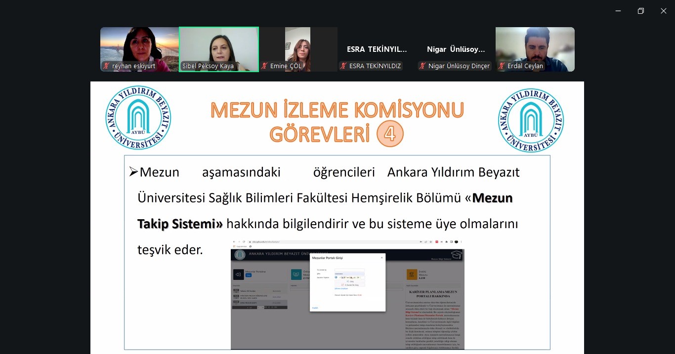 , akademik deneyimleri, bölümümüzün eğitimi, eğitim sonrası klinik ortamdaki yeterlilikleri konularında paylaşımlarda bulunmuşlardır
