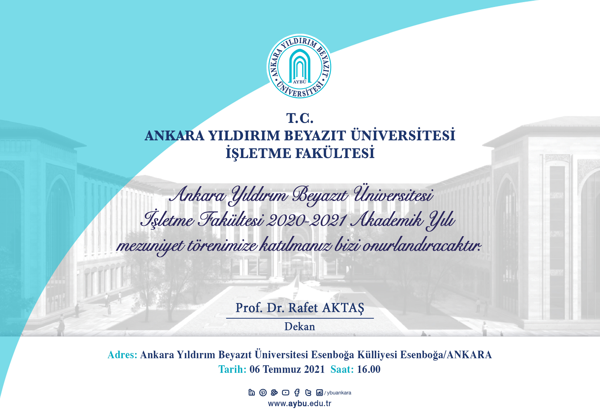 Mezuniyet Töreni Davetiye