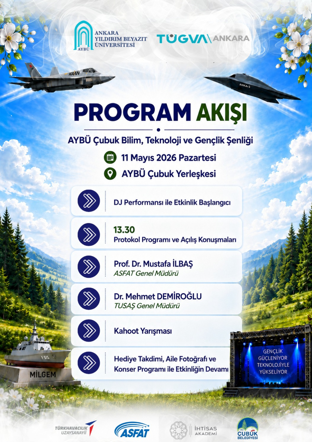 Bahar şenliği program akışı afişi