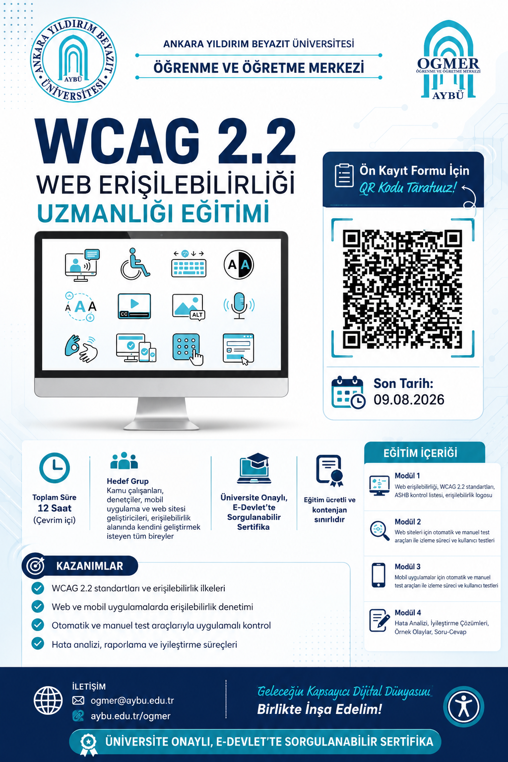 WCAG 2.2 Web Erişilebilirliği Uzmanlığı Eğitimi Ön Kayıtları Başladı!
