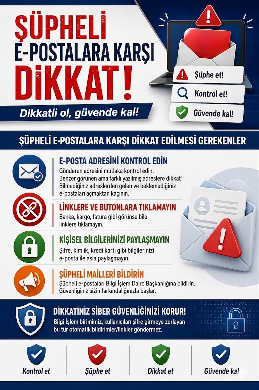 Şüpheli E-postalara Karşı Dikkat Edilmesi Gerekenler