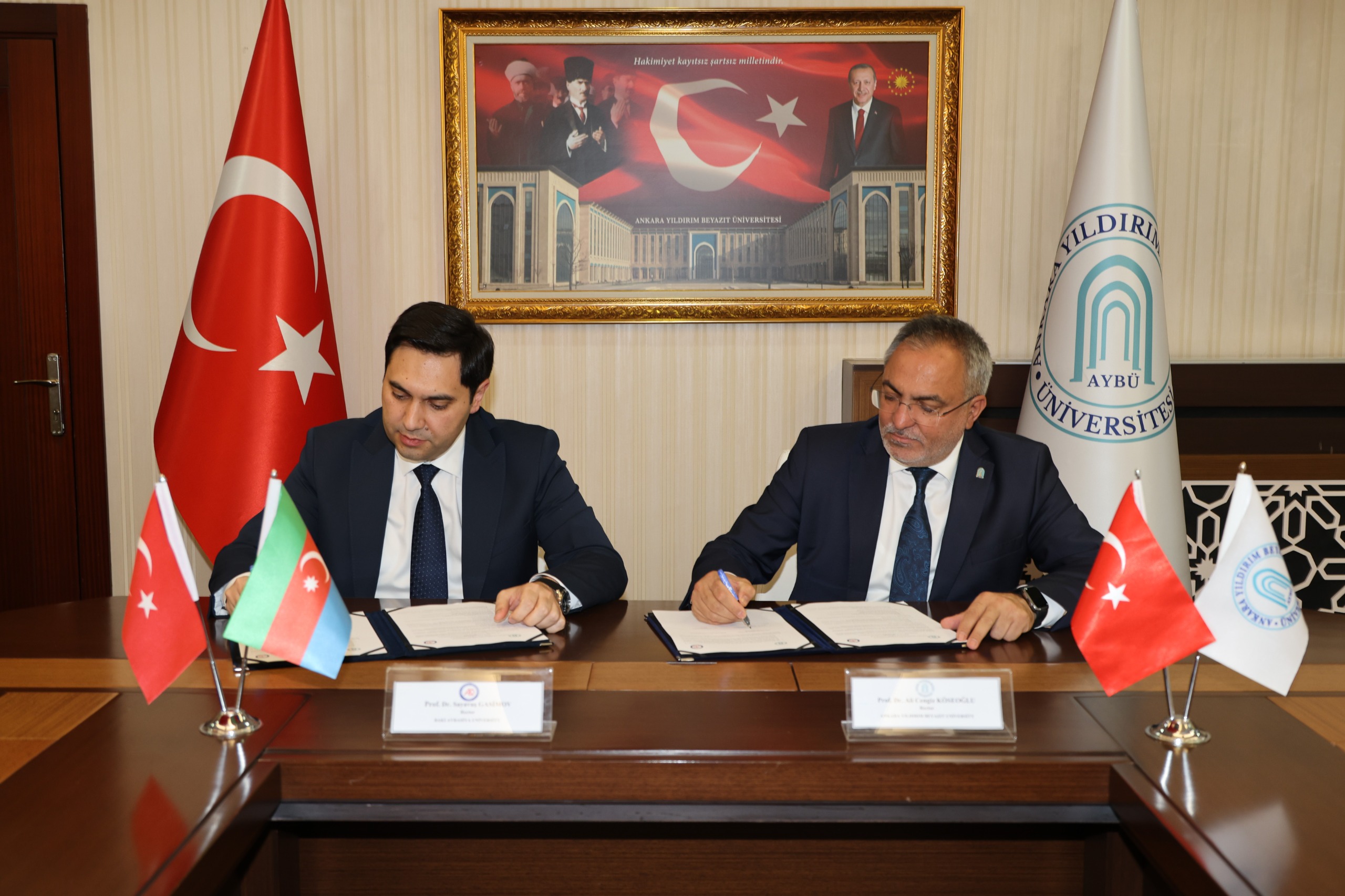 YBÜ ile Azerbaycan’ın köklü eğitim kurumlarından Bakü Avrasya Üniversitesi arasında ikili iş birliği anlaşması imzalandı.