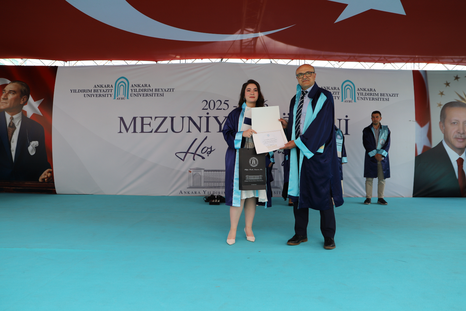 the first-ranked student and the department head 