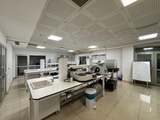 Working in the laboratory