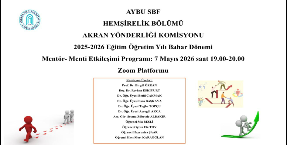 2025-2026 Eğitim Öğretim Yılı Bahar Dönemi Akran Yönderliği Komisyonu tarafından düzenlenen Mentör Menti Etkileşim Programı Afişi