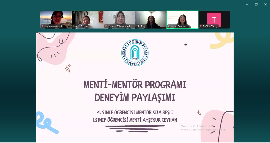 Doç. Dr. Reyhan Eskiyurt Mentör Menti Programı hakkında açıklama yapıyor.
