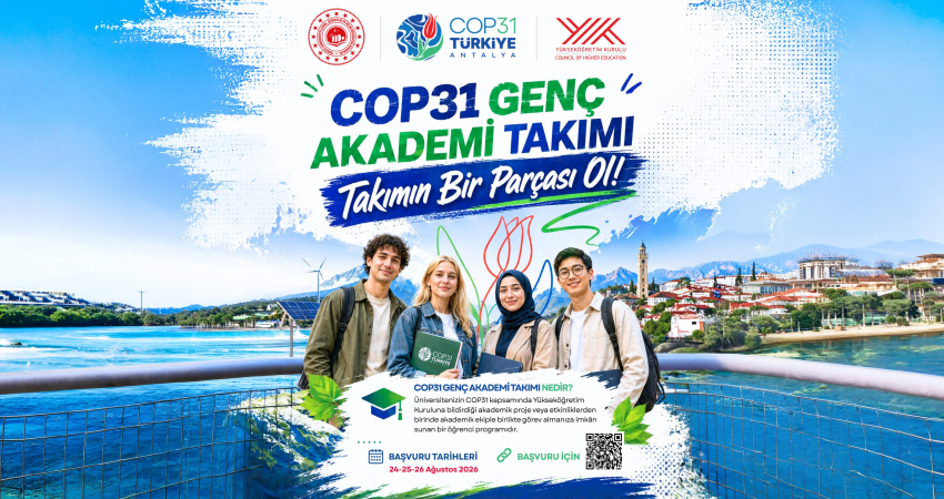 COP31 Genç Akademi Takımı Öğrenci Başvuruları Başladı.
