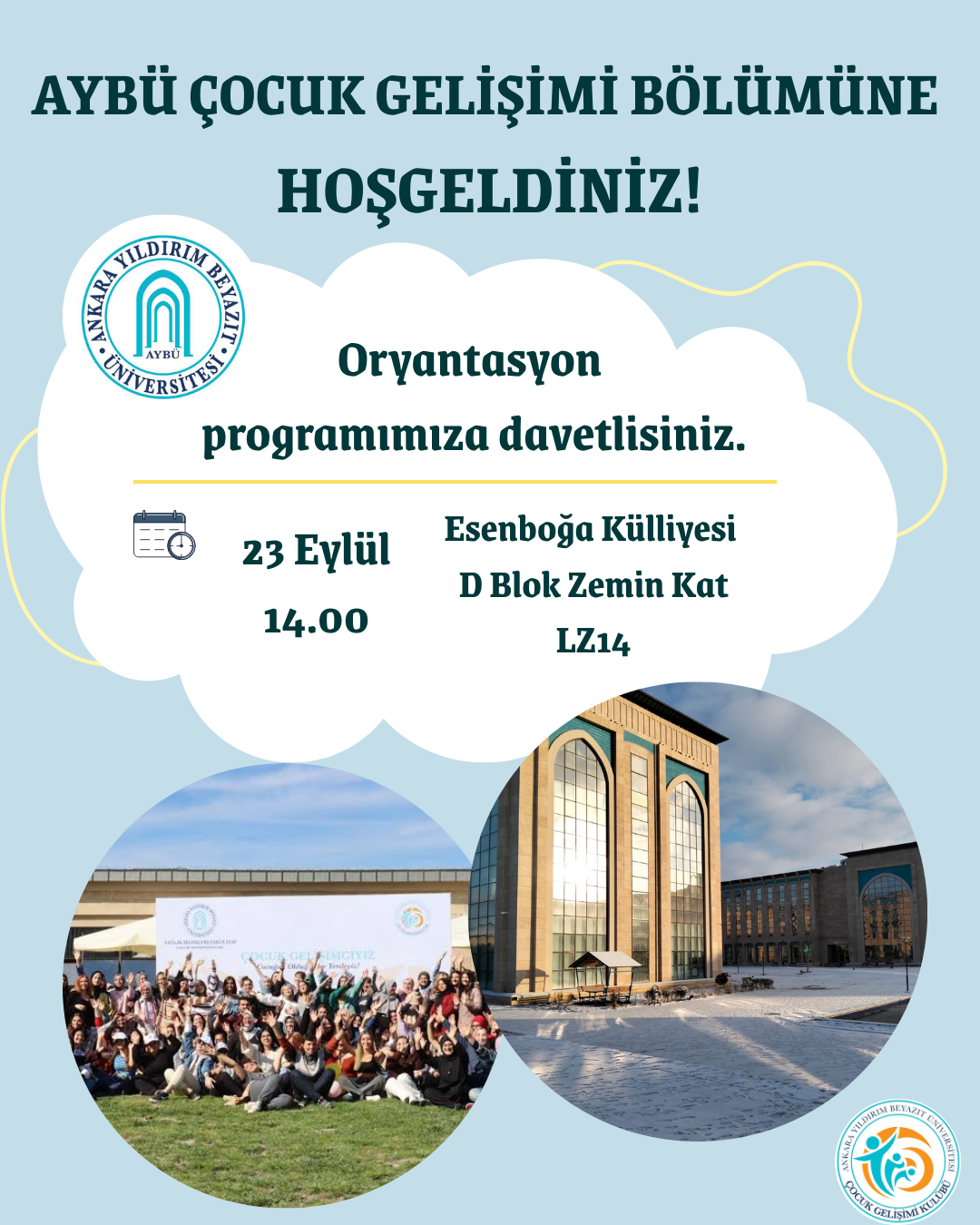 Oryantasyon programı afişi.