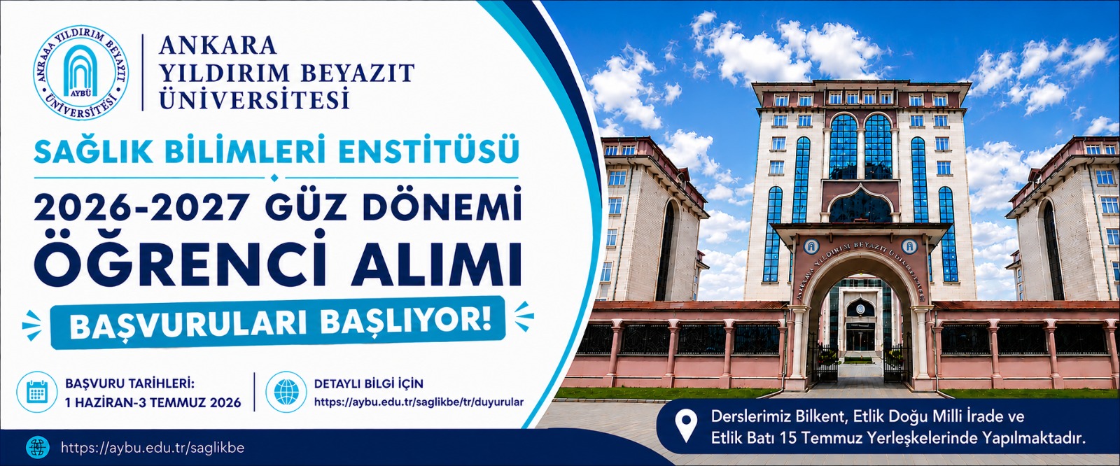 2026-2027 güz dönemi öğrenci alımı duyurusu.