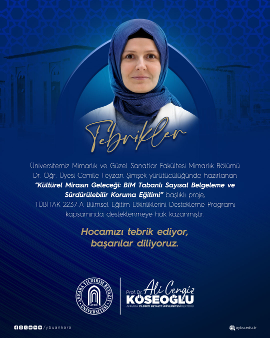 TÜBİTAK 2237-A Support Awarded to AYBÜ Department of Architecture