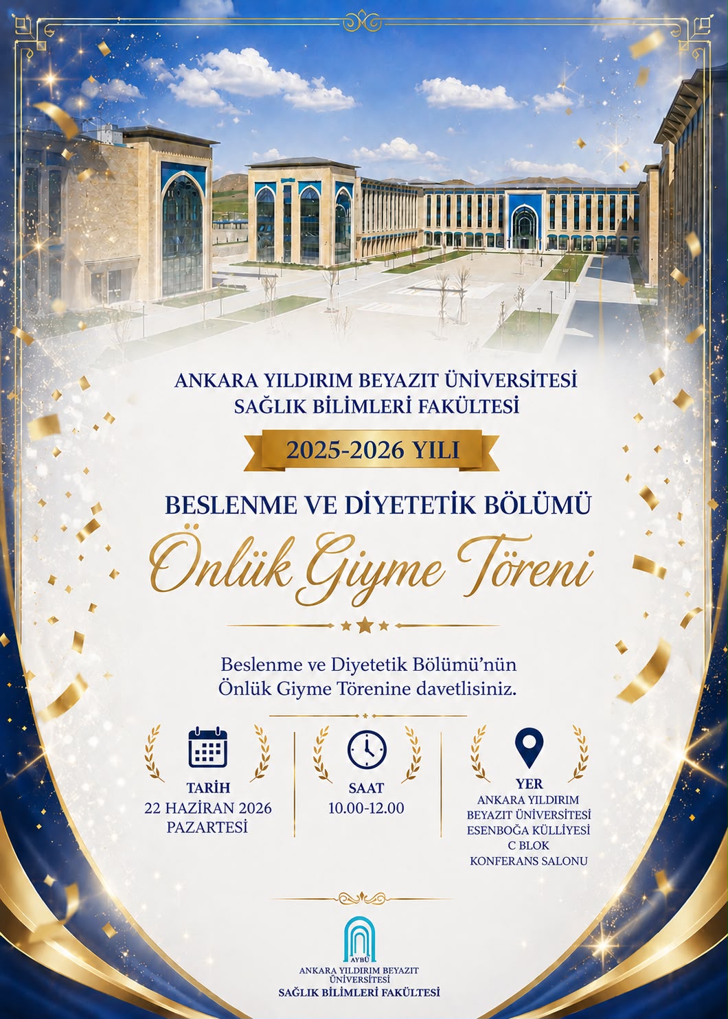 Önlük giyme afiş
