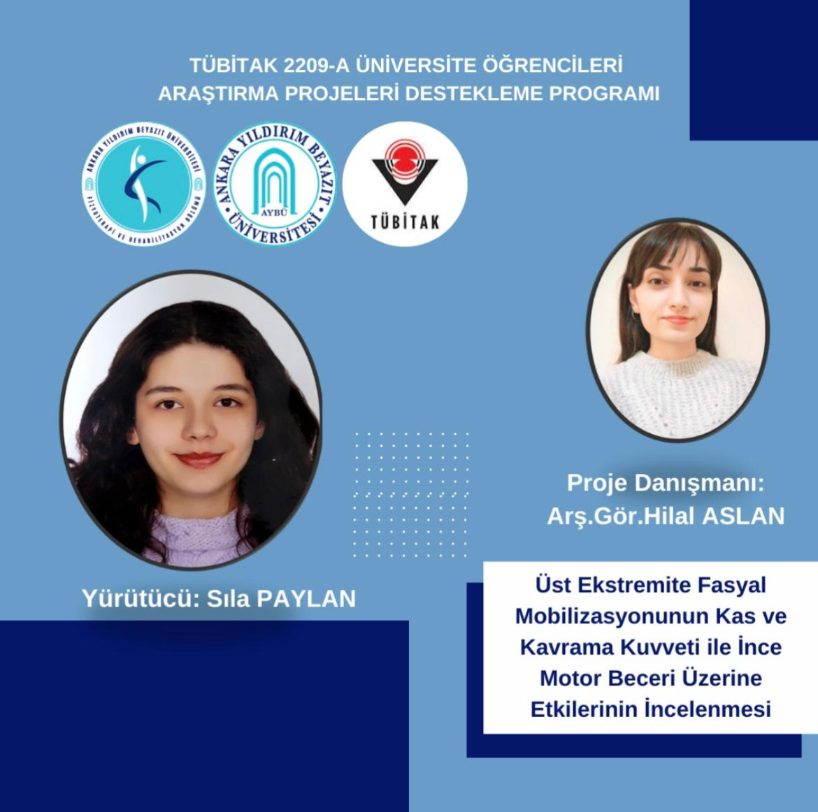 Desteklenen TÜBİTAK 2209-A Projesinin Afişi