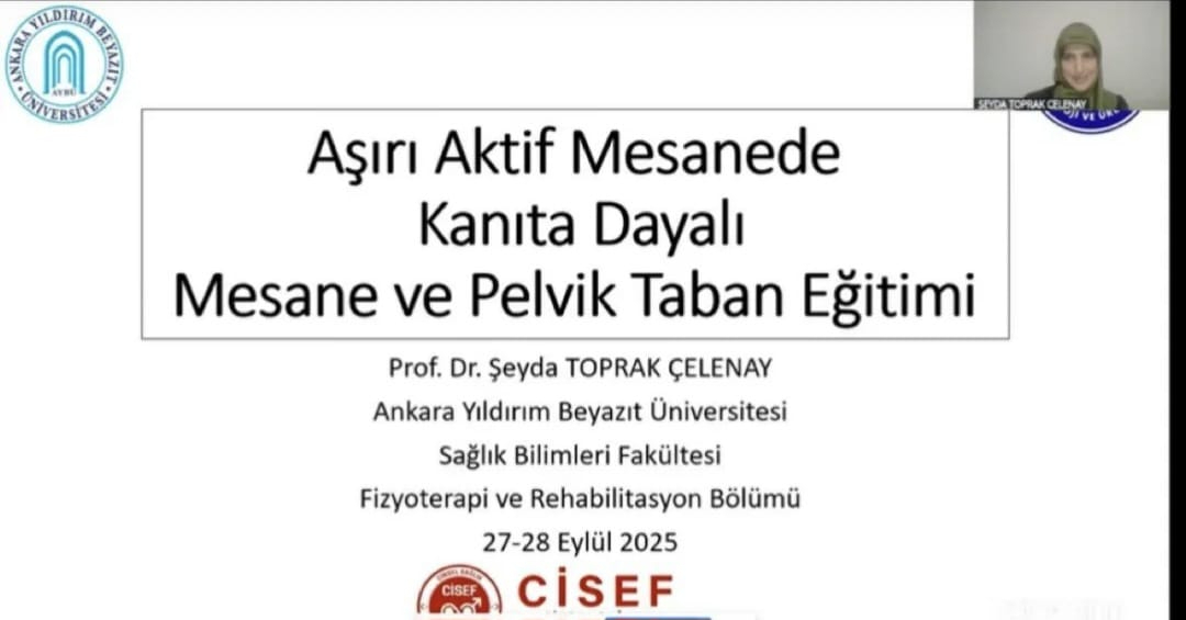"Aşırı Aktif Mesanede Kanıta Dayalı Mesane ve Pelvik Taban Eğitimi Sunum Fotoğrafı 