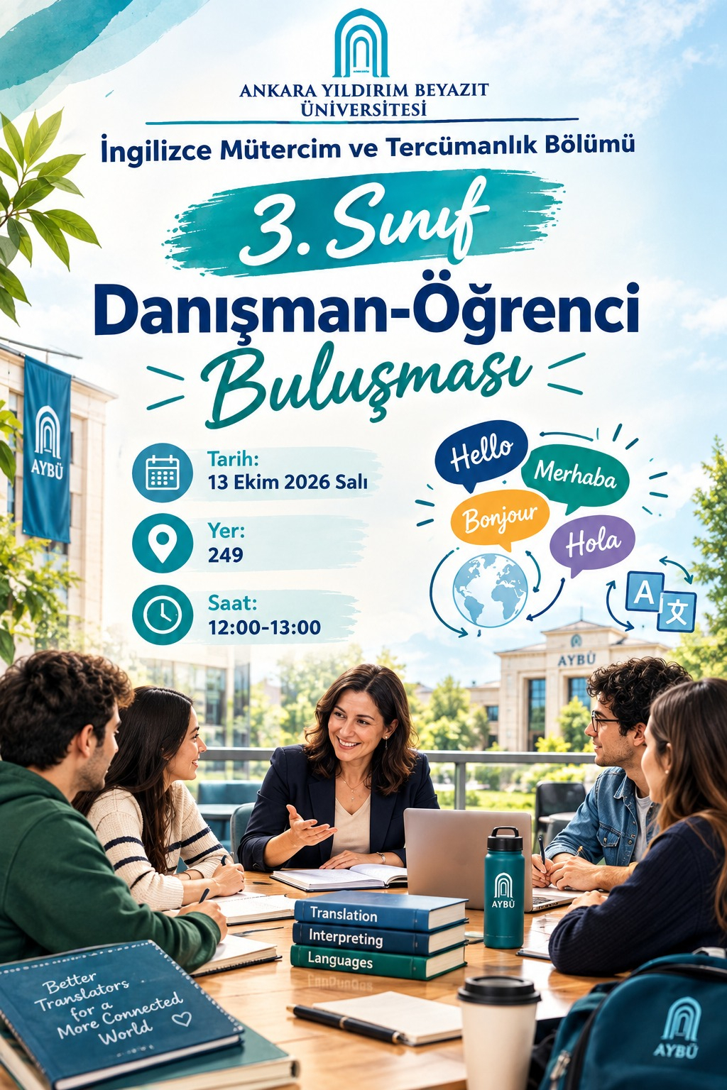 Bu, 3. sınıflar için düzenlenen danışman-öğrenci buluşmalarının afişidir.