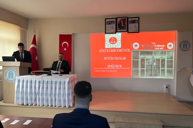 Tuzgölü Yerleşkemizde Şereflikoçhisar Cumhuriyet Başsavcısı Tanju Özer’den “Hesabını Verdiğin Anda Suç Başlar!” Semineri.