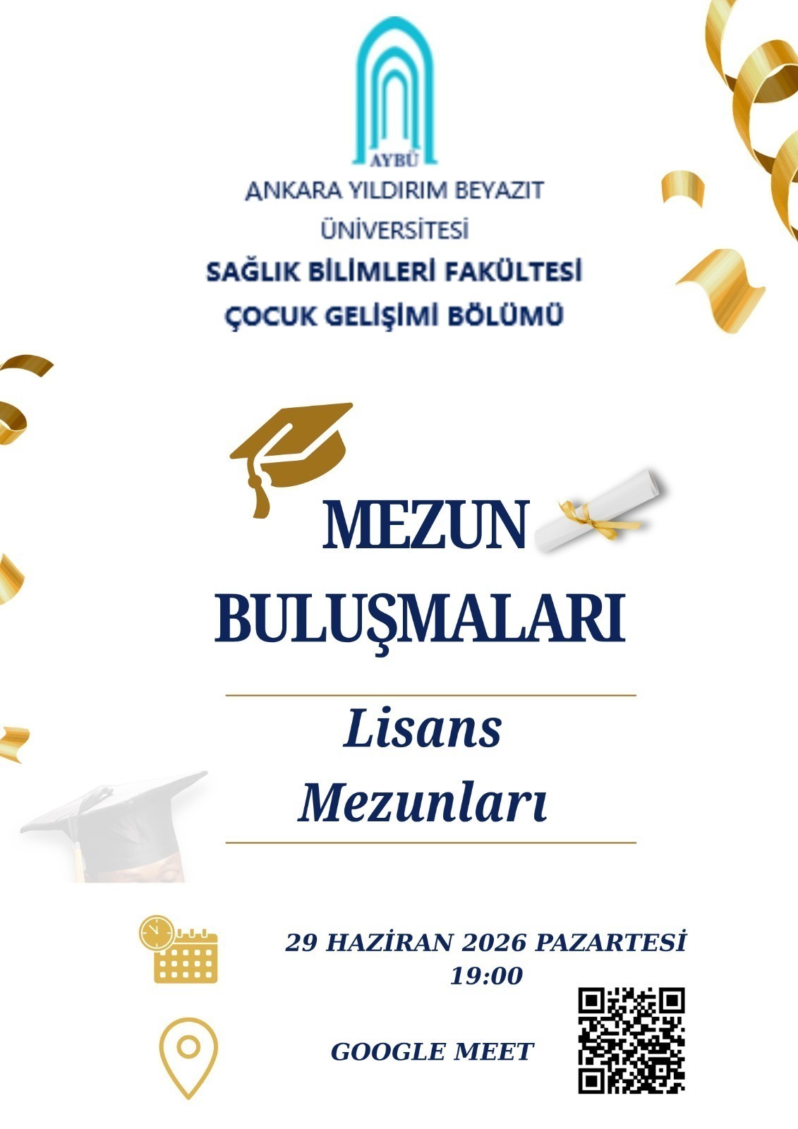 Lisans Mezunlarına Yönelik Mezuniyet Buluşması Afişi