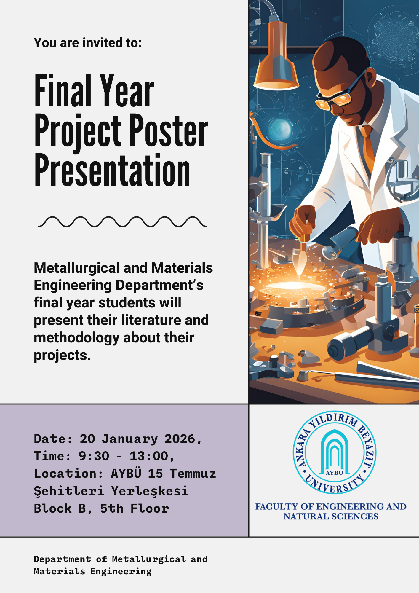 Final Year Project Poster Presentation Flyer