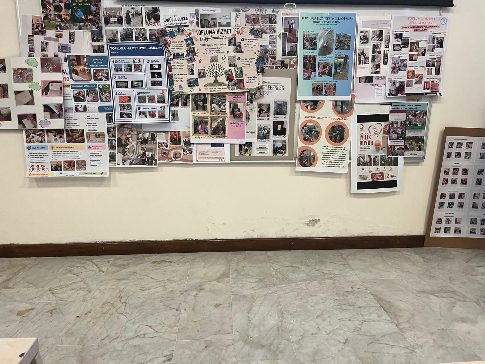 ÇGL 310 Topluma Hizmet Uygulamaları dersi sunum posterleri