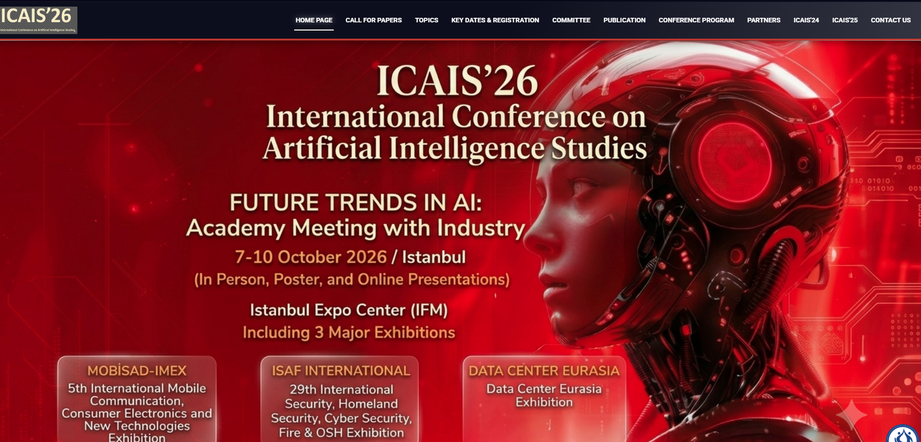 3. Uluslararası Yapay Zekâ Çalışmaları Konferansı (ICAIS 2026)