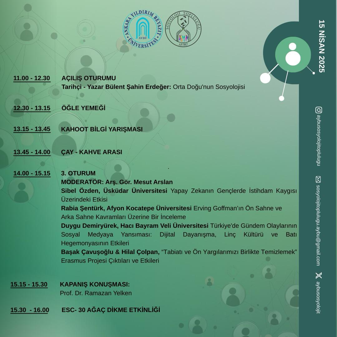 7.Sosyoloji Günlerine ilişkin duyuru görseli