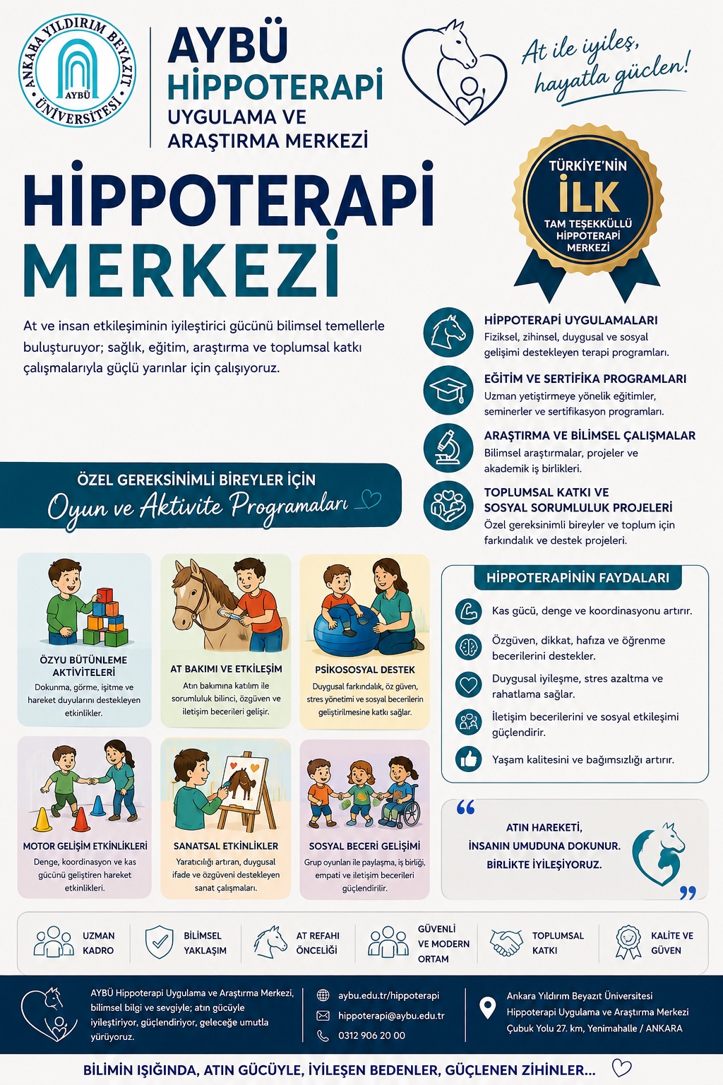 Hippoterapi Merkezini Anlatan Afiş