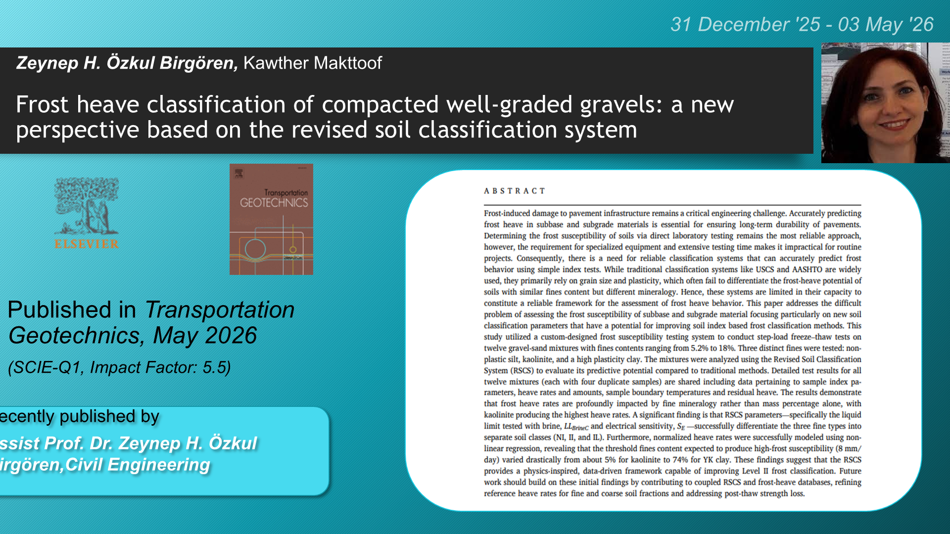 Frost heave classification of compacted well-graded gravels: a new perspective based on the revised soil classification system adlı Zeynep H Özkul Birgören, Kawther Makttoof tarafından yapılan çalışma görseli