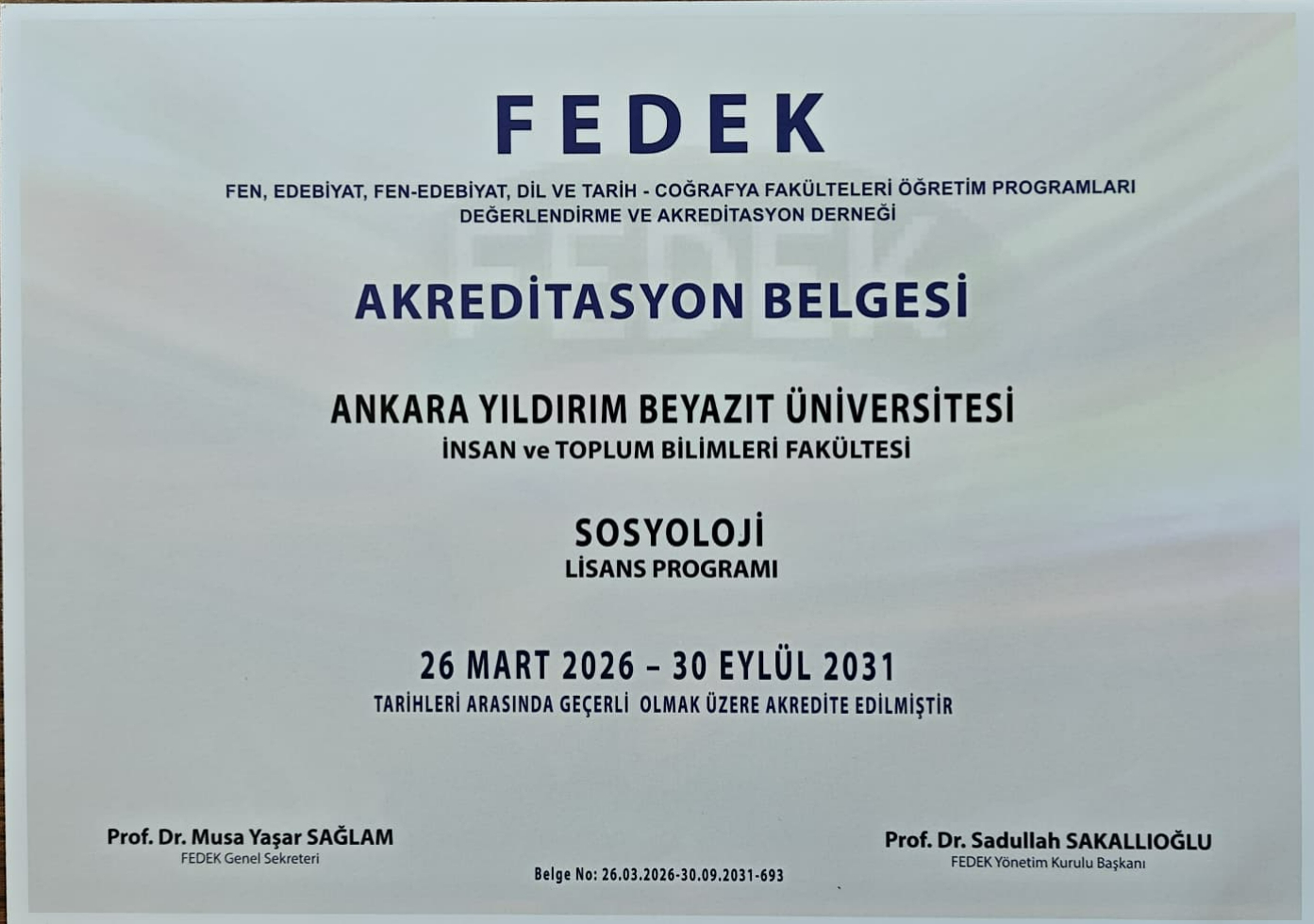 Fedek belgesinin orjinal hali