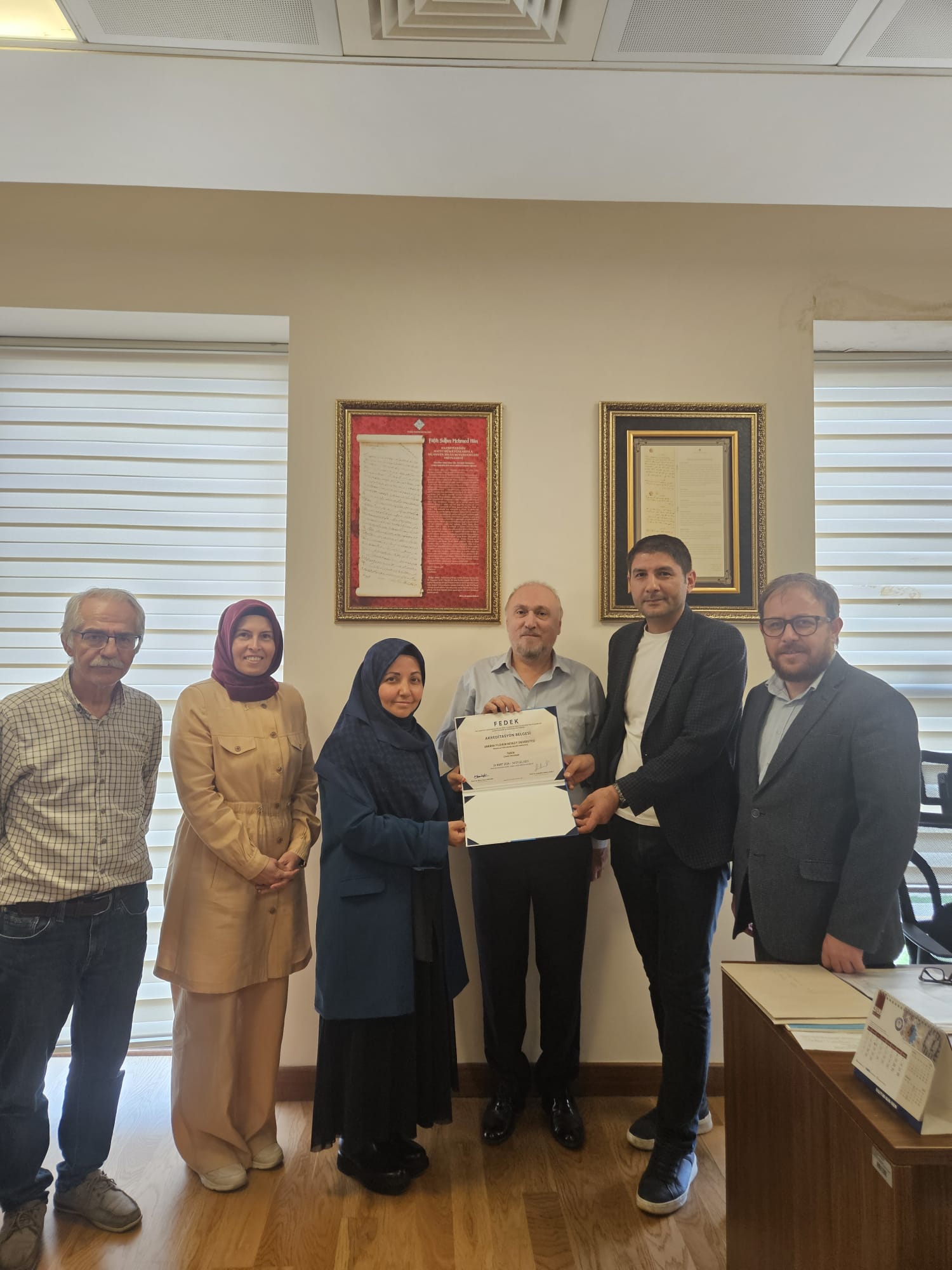 Akreditasyon belgesi teslimi 