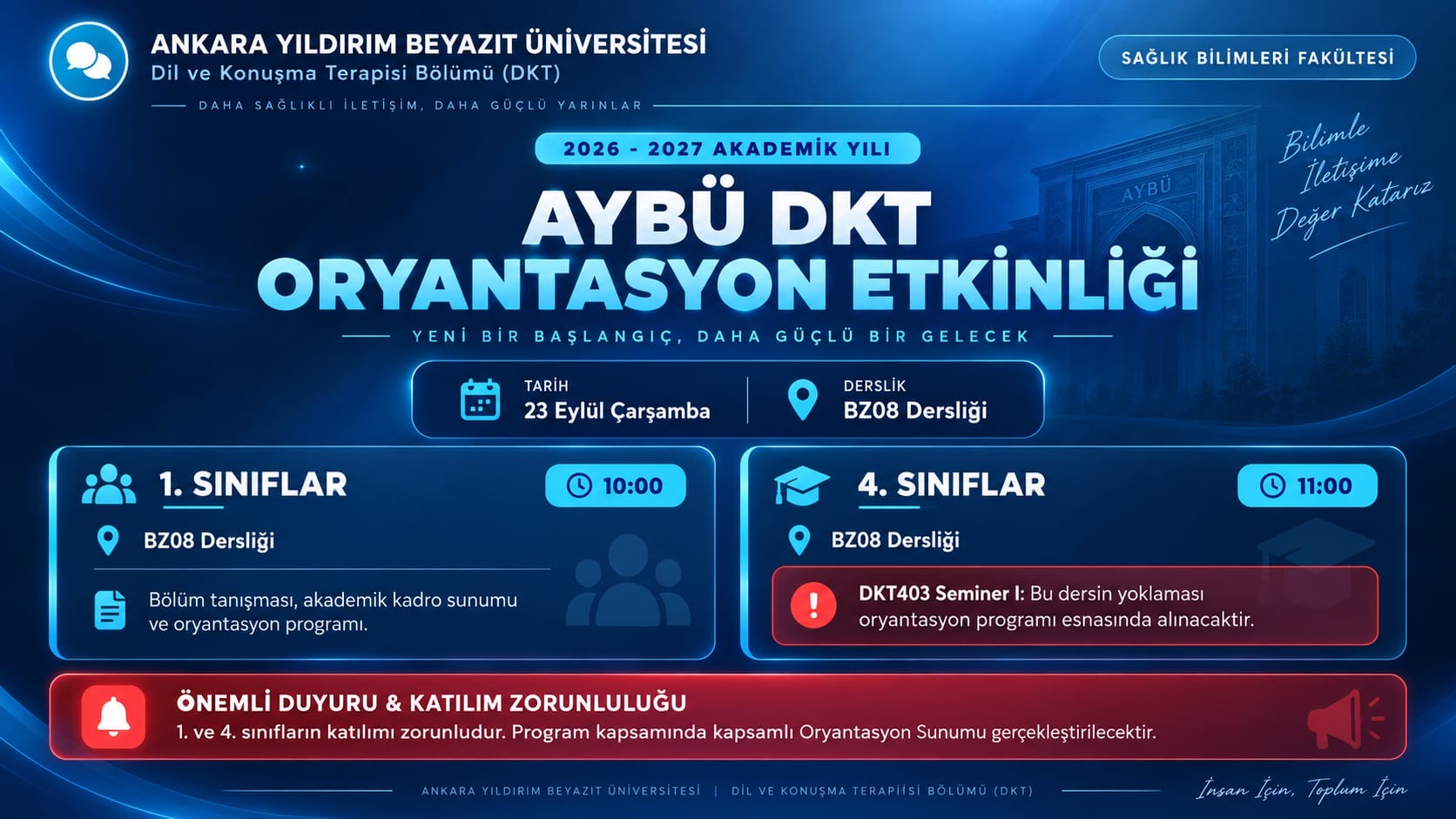 AYBÜ DKT oryantasyon