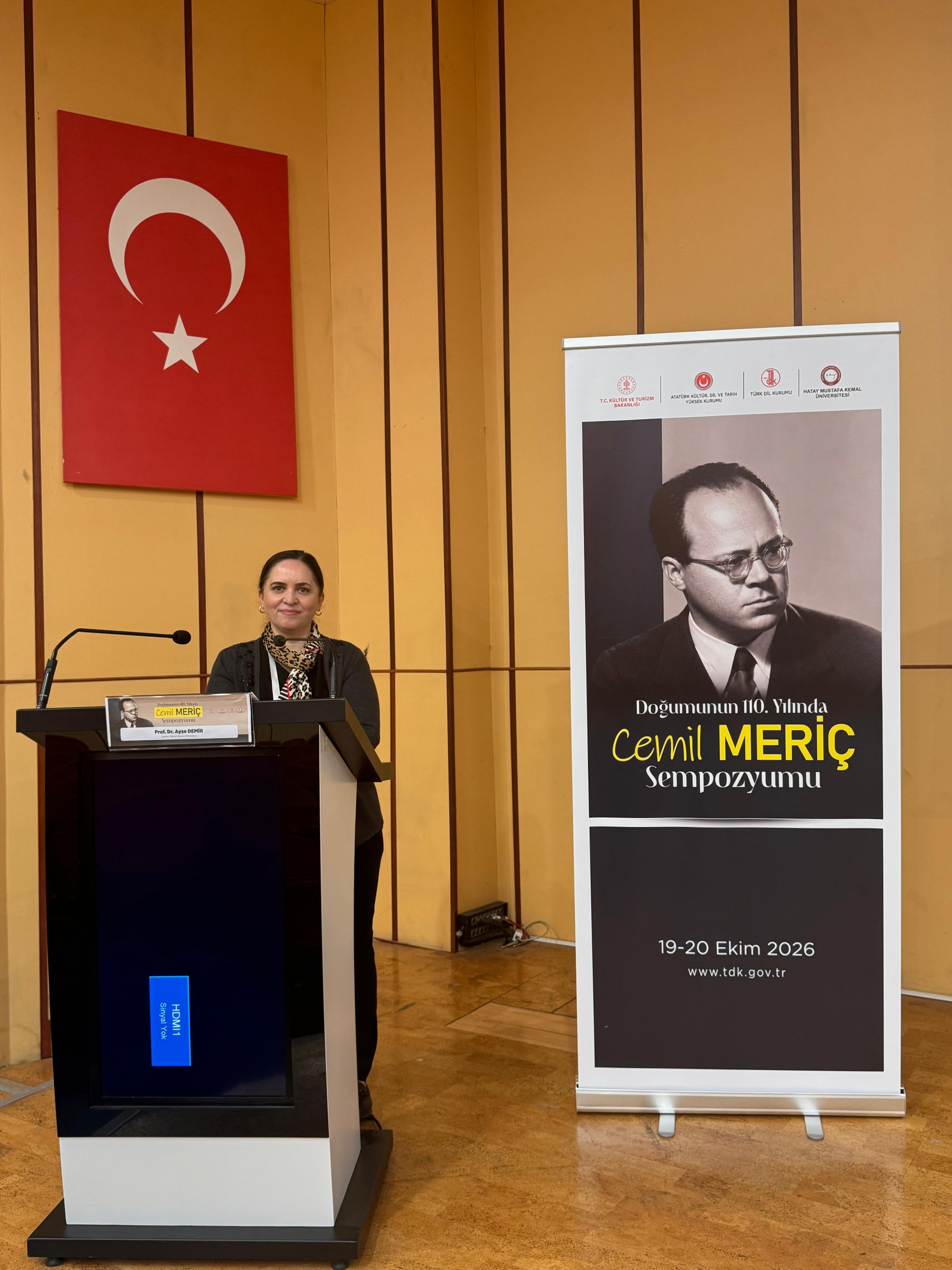 Prof. Dr. DEMİR'in Cemil Meriç Sempozyumundan Bir Görseli