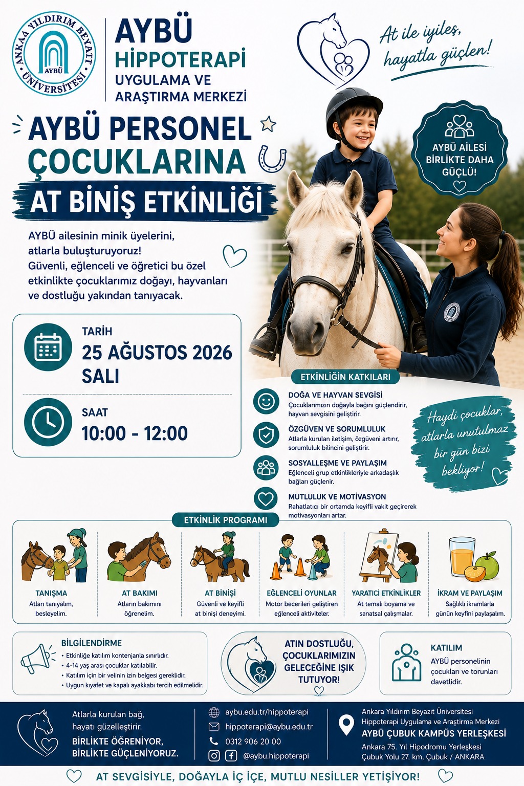 Aybü Personel Çocuklarına At Biniş Etkinliği
