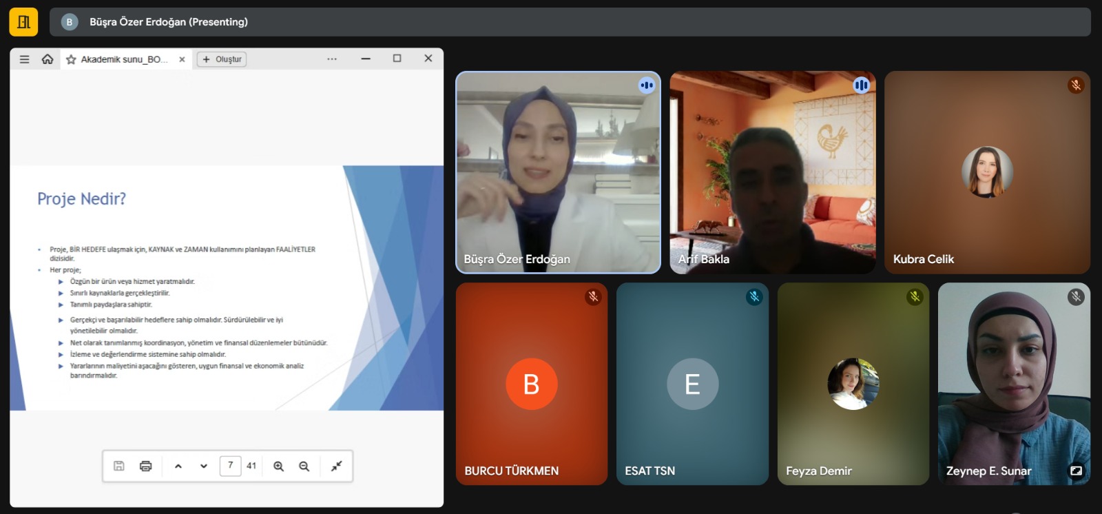 Bölümümüz Öğretim Elemanlarına Proje Eğitimi