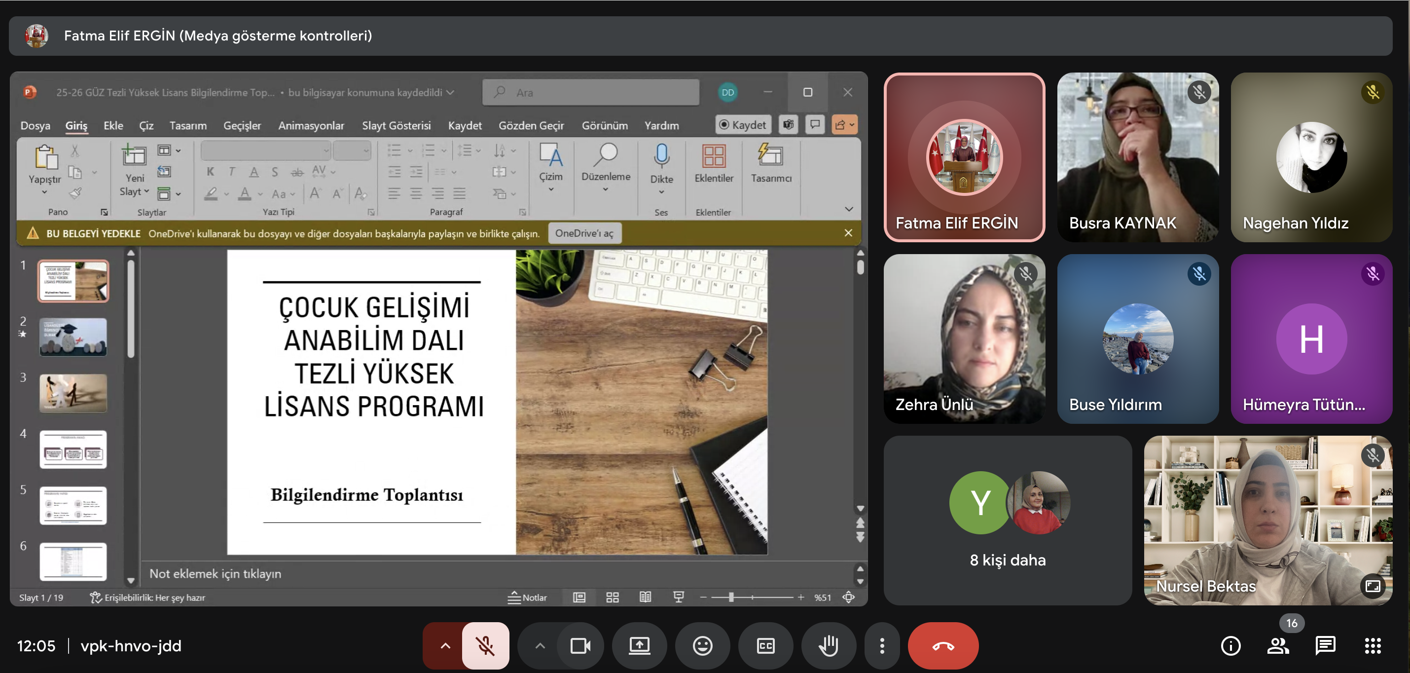 Çocuk Gelişimi Anabilim Dalı Tezli Yüksek Lisans Programı Bilgilendirme Toplantısı Gerçekleştirilmiştir. 