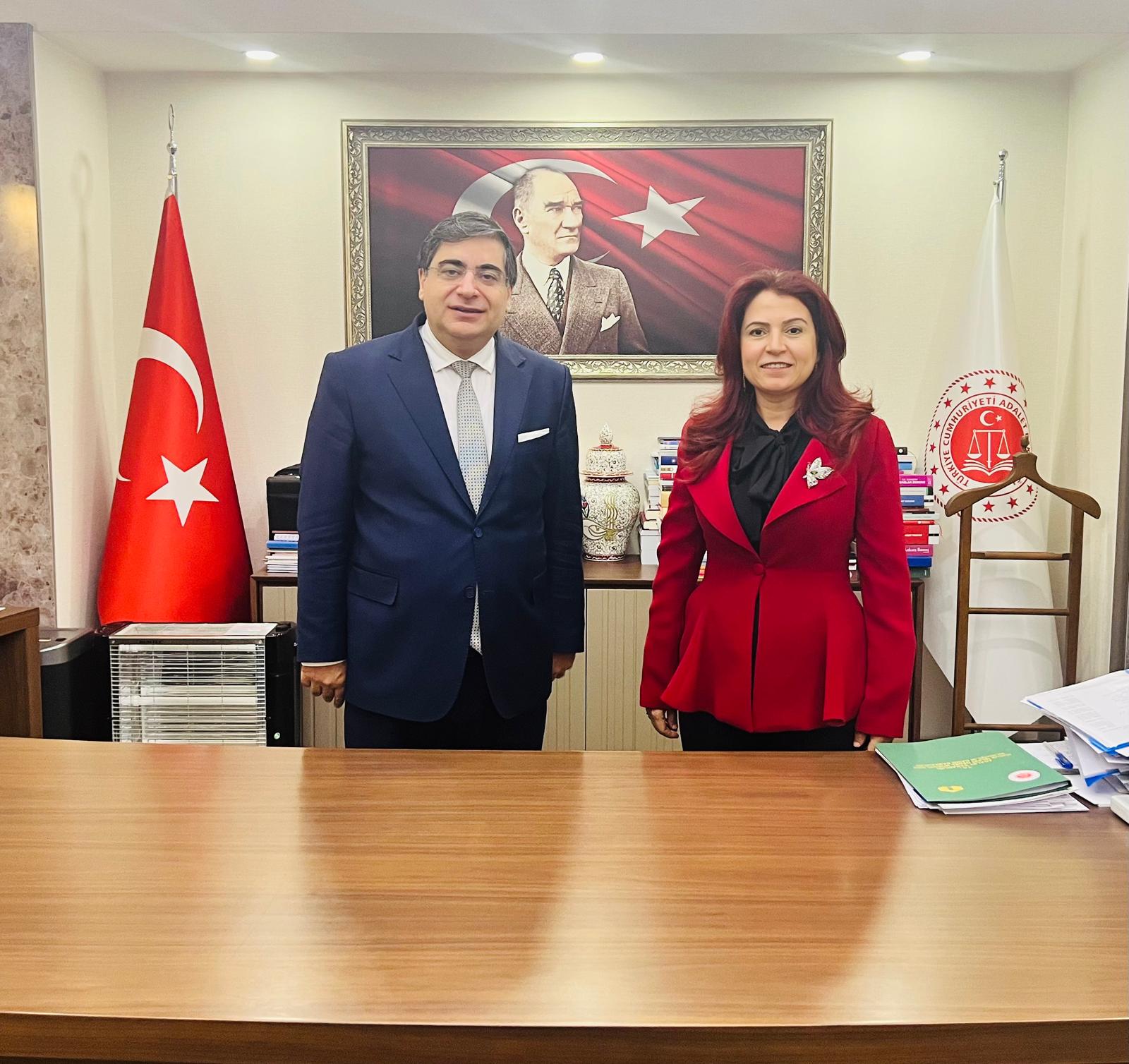 Our Dean Prof. Dr. Neslihan KARATAŞ DURMUŞ visited Hakan ÖZTATAR, General Director of Legal Affairs of the Ministry of Justice