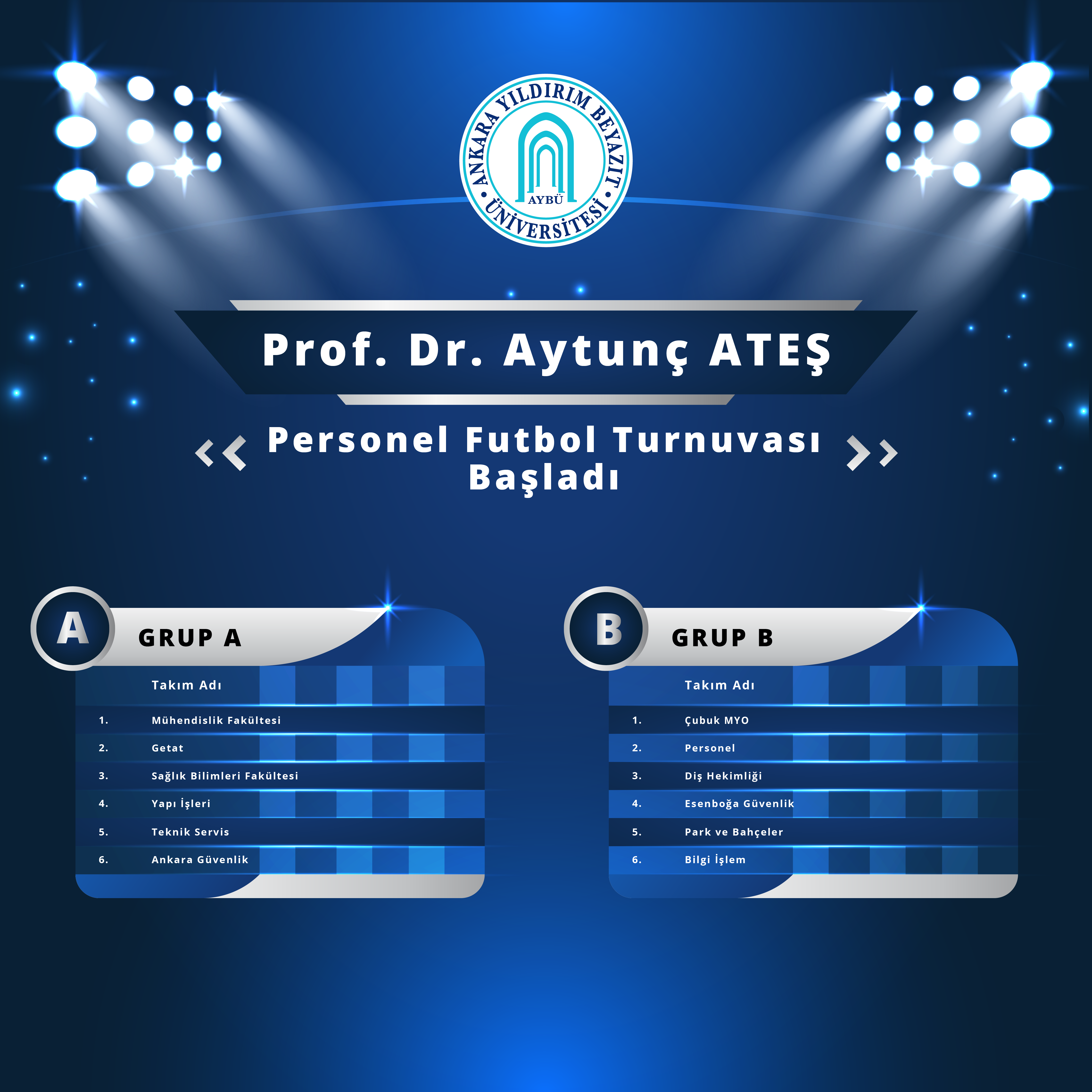Prof. Dr. Aytunç ATEŞ Personel Turnuvası Başladı