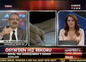 Rektör Yardımcımız Prof. Dr. Abdullah ÇAVUŞOĞLU Haber Türk Ekranlarında