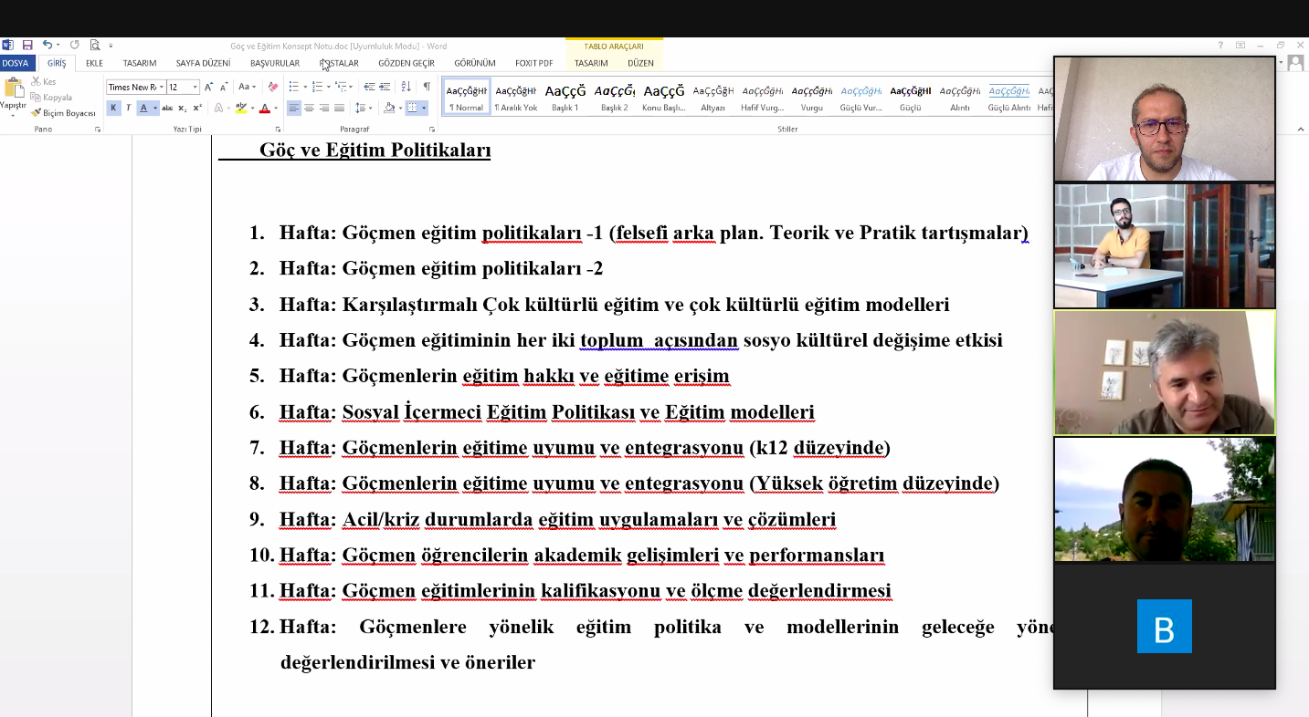 Göç Politikaları ve Yönetimi İhtisas Programı Göç ve Eğitim Politikaları Müfredat Çalıştayı